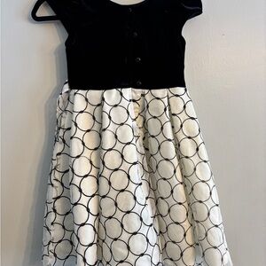Elegant Black and White Kids Dress